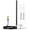 Diyuna Antenna WLAN per esterni, 2,4 GHz, 5dBi, spina RP-SMA con cavo da 3 m e | Fascio rotondo a 360° per telecamere IP e router, cavo coassiale RG174 senza perdite, 50 Ohm, montaggio in metallo resistente