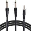 OISE ART STORE Trade Shop - Cavo Audio Aux 3.5mm Maschio A Doppio Cavo Jack 6.5mm Maschio Mono 5mt Ajack-03