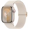 Maledan Solo Loop Nylon per Cinturino Apple Watch 44mm 45mm 46mm 49mm 42mm | Cinturino Sportivo in Nylon Elasticizzato per iWatch Series 12 11 10 9 8 7 6 5 4 3 2 1 SE Ultra, Donna Uomo, Starlight