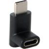JSER Adattatore di prolunga USB 3.1 Type-C maschio-femmina con angolazione di 90 gradi verso l'alto o verso il basso per laptop, tablet e telefoni cellulari.