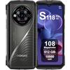 DOOGEENEXT S118 Pro Smartphone Rugged 5G Android 14, 24GB RAM + 512GB ROM, Batteria 10800mAh, Display 6,6 FHD+ 120Hz, Fotocamera AI 108MP, Octa-Core 6nm, Dual SIM, NFC, WiFi 6, Senza Contratto, Nero