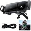VIGOEXPRESS Supporto Telefono Auto con Caricatore Wireless 15W, Ricarica Wireless Auto, Supporto Smartphone con Rotazione Automatica 90°, Compatibile con iPhone e Android, Caricatore Wireless per Auto WIRECAR