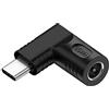 JSER Adattatore di ricarica DC Jack 5.5x1.7mm con ingresso USB-C Type-C, alimentazione PD 65W,con emulatore di trigger, alimentazione PD 65W, jack angolato a 90 gradi,5V/9V/15V/20V