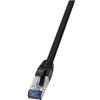 LogiLink CQ6025S cavo di rete 0,5 m Cat6a S/FTP (S-STP) Nero