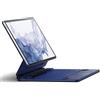 Dexnor Custodia Samsung Galaxy Tab S8+/S7 FE/S7 Plus con tastiera con supporto magnetico Multi-Touch Trackpad S Pen Holder tastiera Bluetooth retroilluminata - Blu