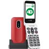 DORO Leva L20 Cellulare per Anziani 4G a Conchiglia senza Internet | Tasto SOS con GPS, senza Internet, base di ricarica, compatibile con apparecchi acustici, telefono a conchiglia