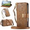 xinyunew Cover per OnePlus N6x, Fiori Custodia a Libro Portafoglio Antiurto in Pelle PU Flip Case Interna Silicone con Porta Carte, Supporto, Chiusura Magnetica e Cinturino, Marrone