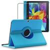 ebestStar - Cover per Samsung Galaxy Tab 4 10.1 SM-T530, T533 T531 T535, Custodia Protezione Rotazione 360, Pelle PU, Blu + Vetro Temperato
