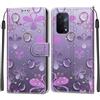KENHONER Custodia per Oppo A54 5G / A74 5G, fiore | Portafoglio Pelle PU, Magnetica, Resistente Agli Urti, Scomparto Carte Credito, Pieghevole, Flip Libro, Motivo