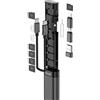 Budi 9-in-1 Essential Travel Charging & Data Sync Cable Stick For Smart Phone TF Card Storage - Black