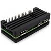 Hilacini Raspberry Pi Zero 2 W Custodia in alluminio con raffreddamento passivo, dissipatore di calore pad termico e connettore GPIO a 20 pin, compatibile con Raspberry Pi Zero e 2 W per progetti fai da te