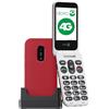 DORO Leva E22 Cellulare per Anziani 4G a Conchiglia con Base di Ricarica | Tasto SOS, base di ricarica inclusa, display da 2,8, compatibile con apparecchi acustici, telefono a conchiglia