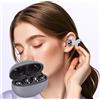 Topiky Auricolari a Clip Ispirati Ai Gioielli, Cuffie Wireless Bluetooth a Orecchio Aperto, Auricolari a Clip con Microfono a Cancellazione di Rumore, Wireless per Corsa,
