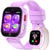 PTHTECHUS Smartwatch per Bambini 4G GPS, Chat Vocale, Modalità Classe Viola | Orologio Smartwatch per Bambino Videochiamata Chat Vocale Camera Sveglia Regalo per Ragazza e Ragazzo 4-12 Anni