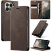 Azororo Cover per Xiaomi 17T Pro 5G, Premium PU Pelle Custodia, Magnetica Carta Fessura Portafoglio Case, Flip Cavalletto Custodia per Xiaomi 17T Pro - Caffè