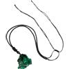 Erliway Collana da donna e uomo con pietra grezza naturale, 3 cm | Collana con ciondolo in cristallo grezzo naturale, regolabile, con corda intrecciata a mano, idea regalo