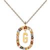 P D PAOLA PDPAOLA - Collana con lettera G, in argento Sterling 925, placcato oro 18 carati, gioiello da donna