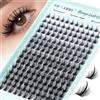 GEMERRY Ciglia Finte Ciuffetti Manga, Anime Lash Clusters C9 12-20mm | Extension Ciglia Fai da Te Spiky Wispy, Ciglia Ciuffetti Effetto Bambola Cluster Eyelashes