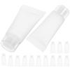 HAMPPLIES 100 Tubetti Vuoti da 5ml per Lozioni Mani e Creme, Tubo Morbido in Pe Tappo a Vite, Confezione da 100 Pezzi per Viaggi e Organizzazione Prodotti