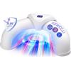 XSWCCJJ 2025 6.0 Nail Fungus Lase, tecnologia a doppia lunghezza d'onda, 470 nm blu e 905 nm a infrarossi, intelligente 3 tempi 30s/60s/99s, design pieghevole ultraportatile (bianco) laser antifungino