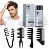 ODZFOS 1 Set 40g Volumizzante Capelli Per Uomini + 4 Pettine Nero,Cera in Polvere per Capelli Uomo,Look Naturale,Fissaggio Durevole