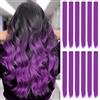 ELNX 12 Extensioni per Capelli Viola, 55cm Clip In | Capelli Lunghi e Lisci | Accessori Capelli per Ragazze, Bambine, Donne, Feste, Halloween, Natale