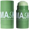 None Brand Green Tea Purifying Clay Face Mask Stick Deep Cleansing Oil Control Anti-Acne Solid Mask, Hydrating Blackhead Remover Facial Mask Repair and Shrink Pores