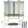 Habitat et Jardin Trampolino "Yoopi" - Ø 1,8 m - con rete + scala + copertura + set di fissaggio