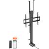 EasyLife - Sollevatore TV / supporto da pavimento per TV motorizzato con funzione Smart Home - estensibile e abbassabile elettricamente, da 43 a 88 pollici, VESA fino a 600x400 (nero)