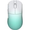 HATOR Quasar 3 Ultima 8K, mouse da gioco wireless, 2.4 GHz + Bluetooth + USB, interruttori ottici da 100 milioni di click, sensore PixArt PAW3950, Web SyncHUB™, colore bianco e verde menta, per destrorsi, tecnologia ottica, connessione wireless RF + …