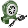 JOUFNING Soffiatore d'Aria Elettrico Centrifugo 220V - Ventilatore A Pompa con Regolatore, Soffiatore Elettrico per Fucina A velocità Variabile, Attrezzo A Soffietto per Cucinare(100W)