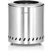 BBQ-Toro Braciere in acciaio inox a basso contenuto di fumo, colore argento, diametro 22 x altezza 25 cm, braciere da giardino, braciere senza fumo, braciere per esterni, braciere da tavolo