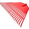 Garronda Rastrello giardino per foglie 460 mm Rosso GD-0259 | Testa leggera in plastica con denti elastici per raccogliere foglie, erba e residui da giardino; fornitura senza manico