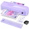 MAXDONE Plastificatrice A4 5 in 1, Plastificatrice Viola con 30 Pouches | Riscaldamento Rapido in 60 s, Plastificazione a Caldo e a Freddo, Taglierina e Arrotonda Angoli per Ufficio, Scuola e Casa