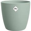 elho brussels round 22cm vaso da fiori - Sorbet Green | Ø 22.3 x Alt. 20.6 cm | Adatto per interni | Plastica riciclata al 100%