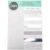 Sizzix Surfacez The Opulent - Confezione di Cartoncini 250gsm con Finiture Assortite - A4-50 Fogli - Argento