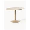 Westwing Collection Tavolo ovale con piano in marmo Miley, 120 x 80 cm - Beige