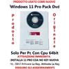 Microsoft Software 11 Pro 64 Bit 21h2 Italiano DVD 1 Licenza 1 Pc Usato