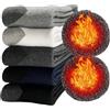 MOSOTECH Calze Termiche Uomo, 5 Paia Calzini Uomo Invernali in Spugna, Calzini Caldi per Lavoro, Casuale, Trekking, EU 39-45