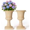 VEVOR Vasi a Urna in Plastica 350 x 580 mm 2 Pezzi Beige Classico per Fiori, per Decorazioni di Matrimoni Feste Eventi Casa Palcoscenici Giardino Balcone e Patio, per Portico, Uso Interno ed Esterno