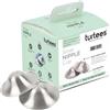 Turtees Coppe per capezzoli in argento puro 999 per l'allattamento al seno, coppette riutilizzabili in argento con anello in silicone, leniscono e proteggono i capezzoli doloranti, senza nichel ed