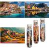 Luneko Piccoli puzzle per adulti puzzle impegnativo piccoli puzzle mini puzzle 150 pezzi micro puzzle piccolo montagna norvegia Italia villaggio paesaggio viaggio puzzle 6 x 4 pollici 3 confezioni