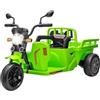 Garvee Trattore Elettrico per Bambini 12V con Rimorchio Posteriore | Veicolo Elettrico a 3 Ruote, Doppio Motore, Pala, Faro, Musica, USB, Velocità 2.5-4.5km/h, per Bambini 3+ Anni, Verde Chiaro
