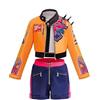 NEW-YIJUNSHUN Costume di Halloween per ragazze, set composto da maglietta e pantaloni in poliestere nero e giallo, per eventi cosplay e feste