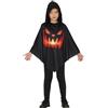 FIESTAS GUIRCA Costume da poncho di zucca per bambini - Poncho nero con stampa di zucca e cappuccio - Costumi di Halloween per ragazze e ragazzi