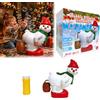 Generico Macchina per Bolle di Sapone Pupazzo di Neve Natalizio con Luce e Musica | Include 60 ml di Soluzione, A Batteria, Decorazione Natalizia, Automatica, Bolle Continue, Design, Simpatico Durevole Sicuro