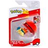 Pokémon PKW4608 - Clip 'N' Go Pokéball - Cyndaquil e Pokeball, Pokéball ufficiale con figura mobile 5 cm