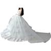carotoe Abito da sposa in scala 1/6 per bambole da 30 cm, abito da ballo in pizzo treno per esposizione, styling da collezione e scene di vestire