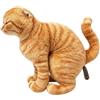 Generico Peluche Gatto Imbottito Figurina Peluche Realistica Scherzo Gag Decorazione | Animale Di Gatto Che Fa La Cacca Per Famiglia Adulti Bambini Festa Camera Dormitorio Soggiorno Scrivania Divano 40 cm