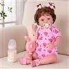 BABESIDE Bambole Reborn 20 Pollici Bambina Occhi Marroni e Capelli Ricci | Bambole Reborn Realistica con Corpo Morbido, Arti in Vinile Mobili e Accessori Inclusi, Regalo Bambini 3+